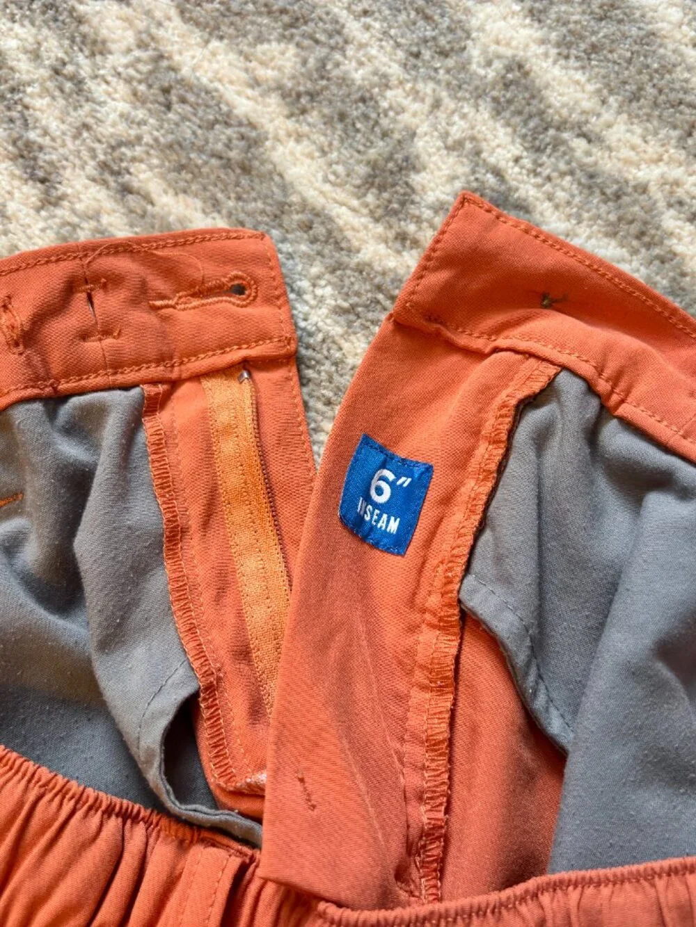 Men's Orange Chubbies Athletic Shorts Sized Small 6
